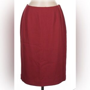 Oscar de la Renta Burgundy Pencil Skirt